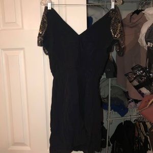 black mini dress
